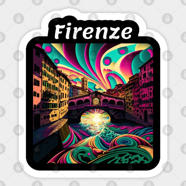 Florence, Italy v1 Sticker by AI-datamancer